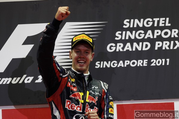 Formula 1 GP Singapore: Vettel conquista la prima vittoria a Singapore con Pirelli 1