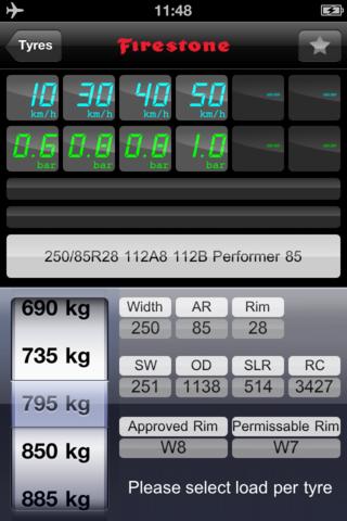 Calcolare la pressione dei pneumatici: nuova APP da Firestone per iPhone 1