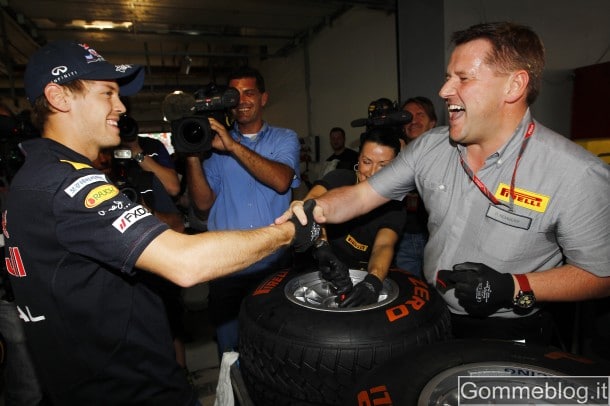 Formula 1: Vettel batte Hembery nella gara di montaggio pneumatici 1