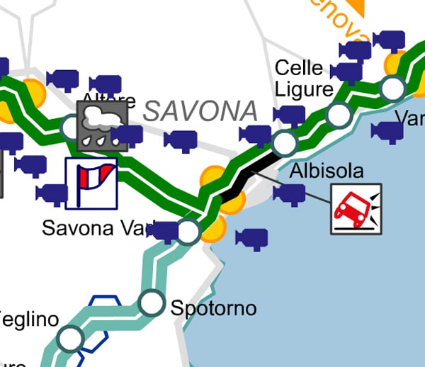 Autostrade: Chiusa la A10 Genova – Savona: incidente con Camion e 8 auto 1