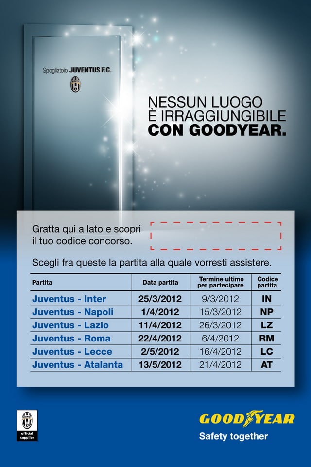 Juventus: Vinci Juve Stadium ed uno stupendo soggiorno con Goodyear 1
