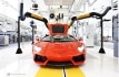 Lamborghini Aventador, lineamontaggio,ecostest, veduta anteriore. Foto Umberto Guizzardi, Maggio 2011. Tutti i diritti Lamborghini Automobili