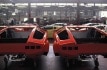 da archivio storico in diapositive acquistato tutti i diritti 2009 Foto Bengt Holm Neill Bruce 1990 Lamborghini Factory assembly shop Countach bodies await assembly