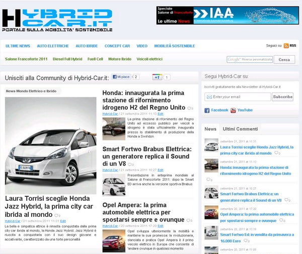 Hybrid-Car.it: online il nuovo portale dedicato alle Auto Elettriche ed Ibride 24