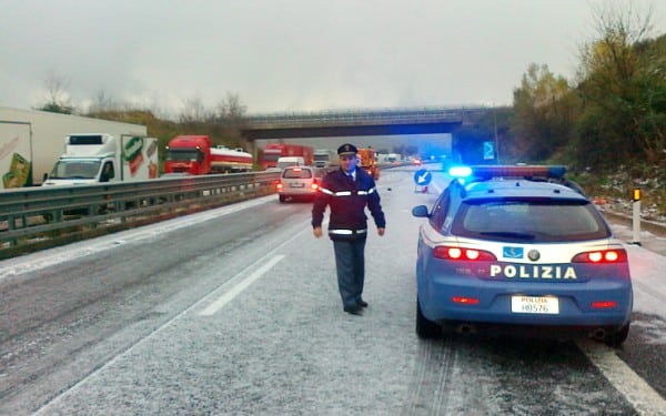 Allerta neve Piemonte: chiusa al transito sul versante francese la strada statale 21 14