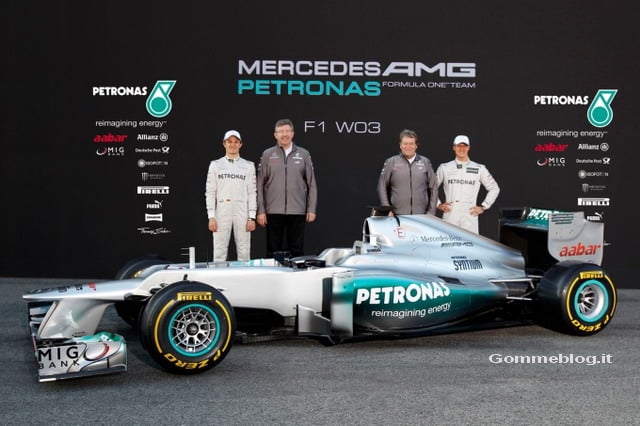 Mercedes F1 W03: ecco la nuova monoposto di Formula 1 2012 2