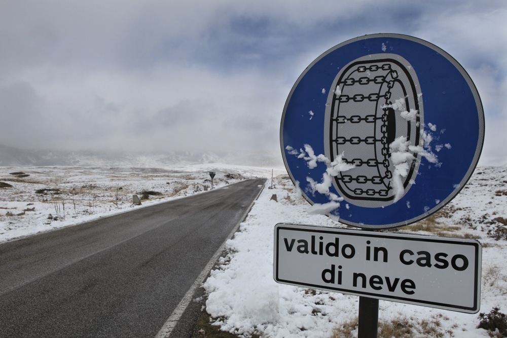 Maltempo Neve. NO senza catene da neve o pneumatici invernali