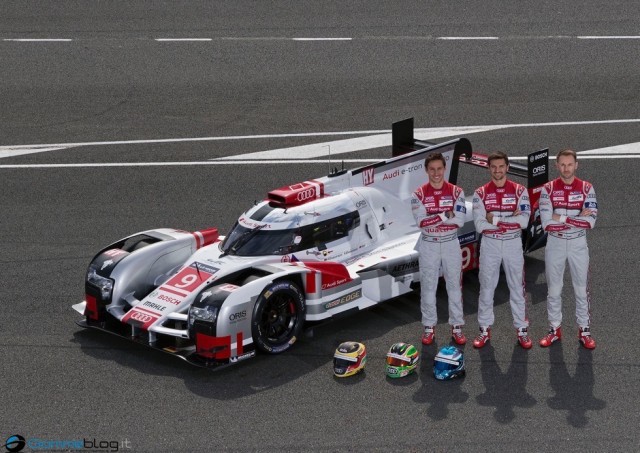 Audi R18 e-tron quattro #9 (Audi Sport Team Joest), Filipe Albuquerque, Marco Bonanomi, René Rast
