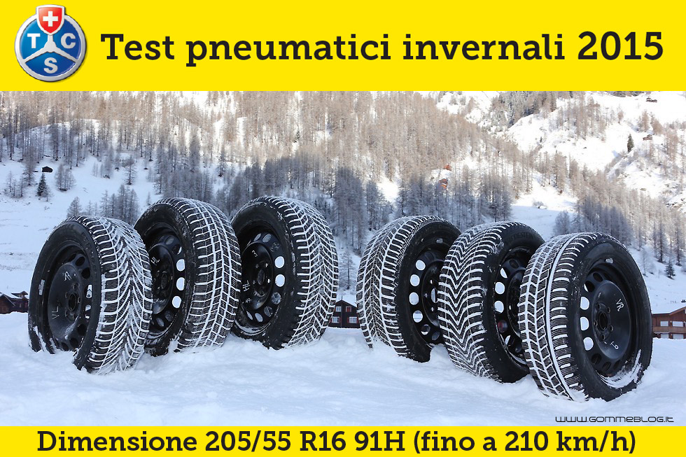 Pneumatici Invernali 2015 Test TCS: Misura 205/55 R16 91H 38