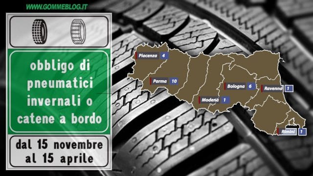 Ordinanze Pneumatici Invernali 2017: EMILIA-ROMAGNA 1