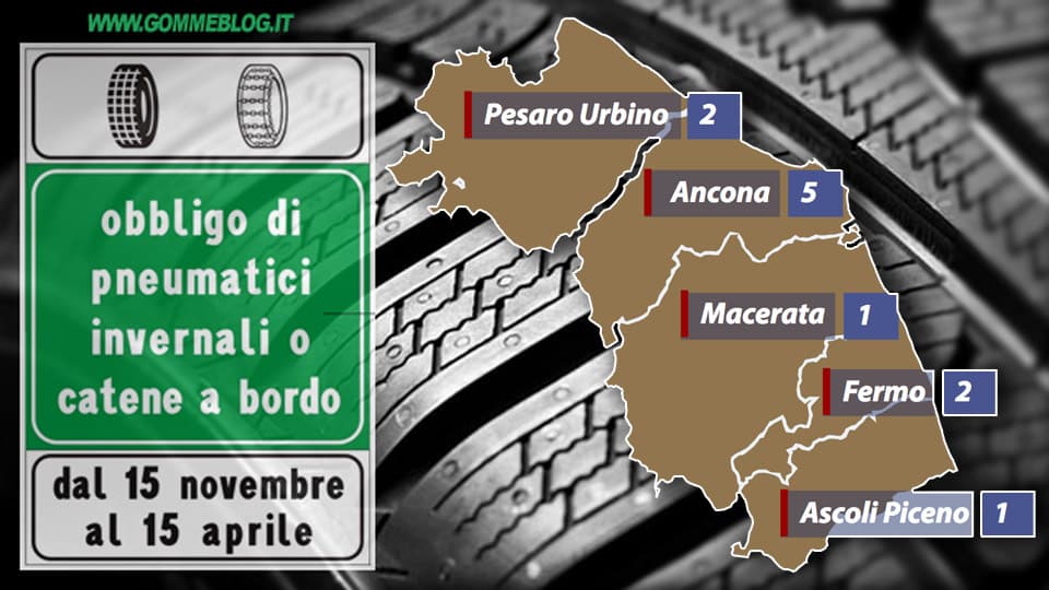 Ordinanze Pneumatici Invernali 2017: MARCHE