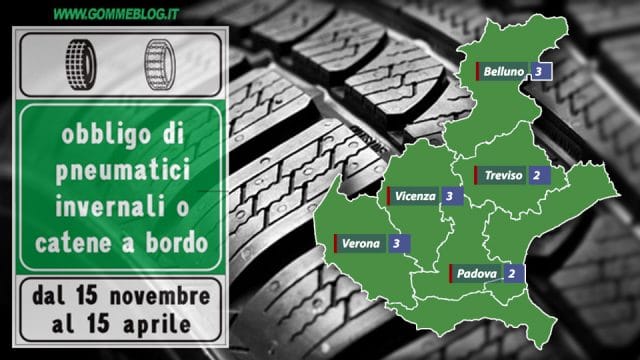 Ordinanze Pneumatici Invernali 2017: VENETO 1