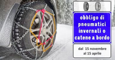 CATENE da NEVE: Cosa Prevede la Legge 4