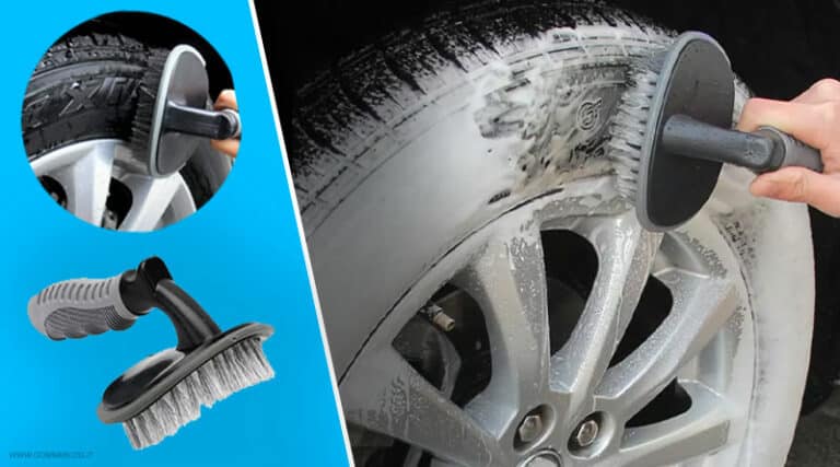 RUOTA Auto Strumento Spazzola per pulizia lavaggio pulizia Pneumatici Pneumatico in Lega Pulitore a setole morbide 