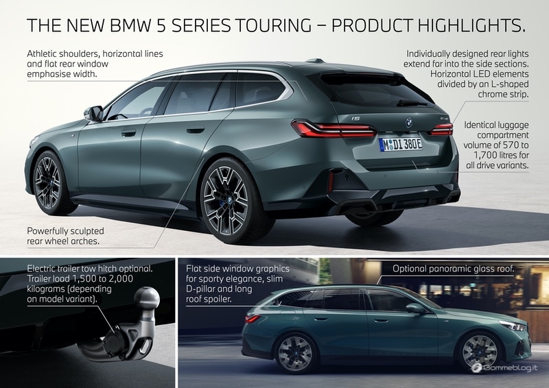 Nuova BMW Serie 5 Touring: sportiva, elegante, versatile e ora anche completamente elettrica 5