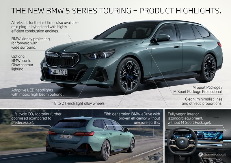 Nuova BMW Serie 5 Touring: sportiva, elegante, versatile e ora anche completamente elettrica 10