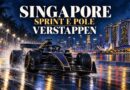 Illustrazione originale di una monoposto generica a Singapore per la vittoria Sprint e la pole di Verstappen