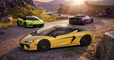 Lamborghini Temerario Tettonero in Giallo Inti, Verde Scandal e Viola Pasifae, immagine ufficiale